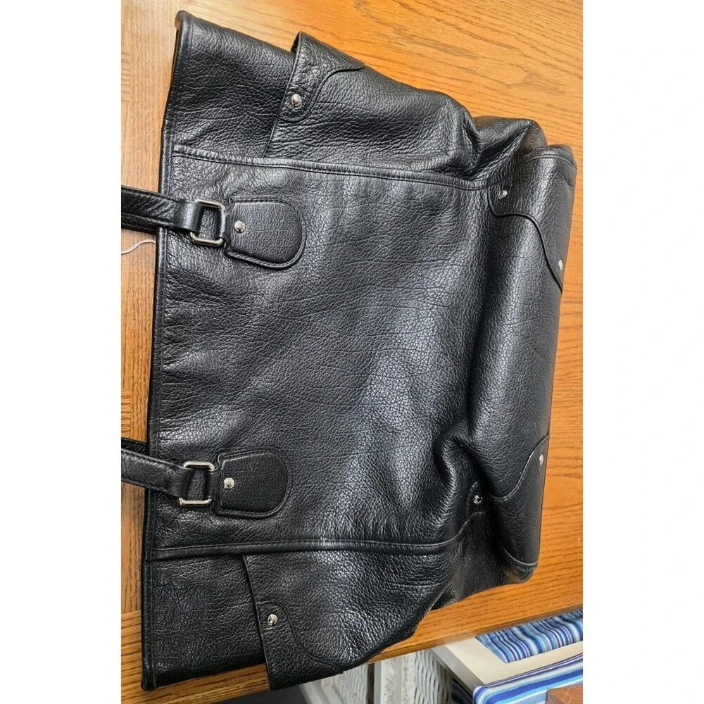 Coach Mickie Black Pebbled Leather Double Handles Zipper Tote Bag F34039